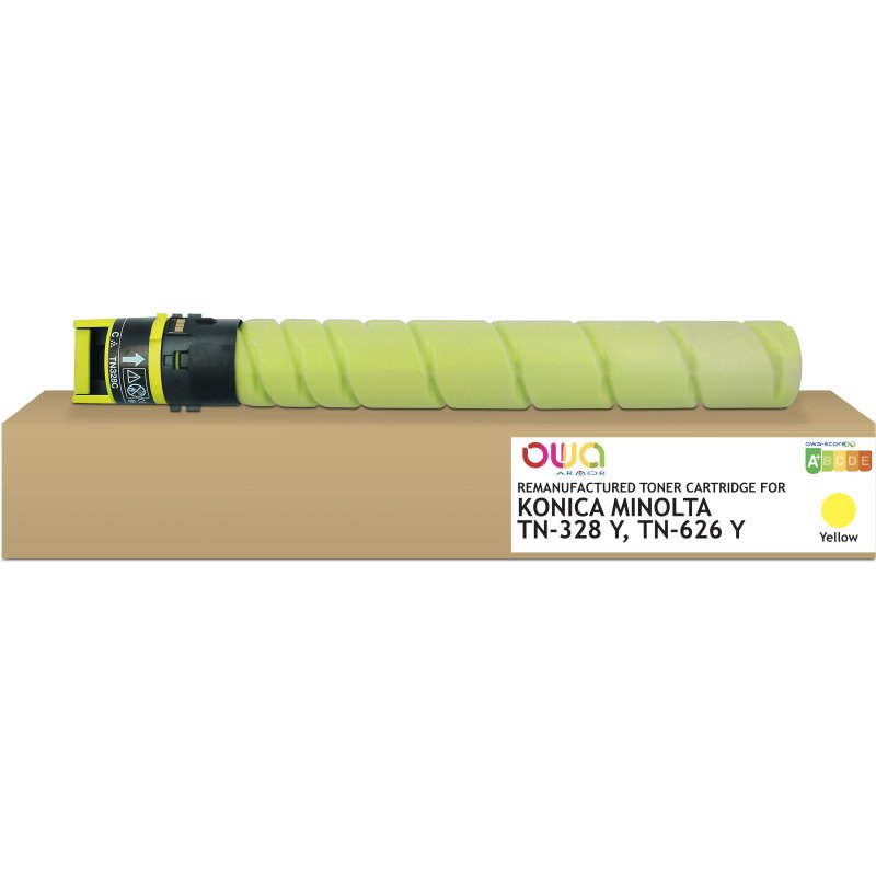 Toner remanufacturé OWA - standard - Yellow - pour KONICA MINOLTA TN-328Y, TN-626Y