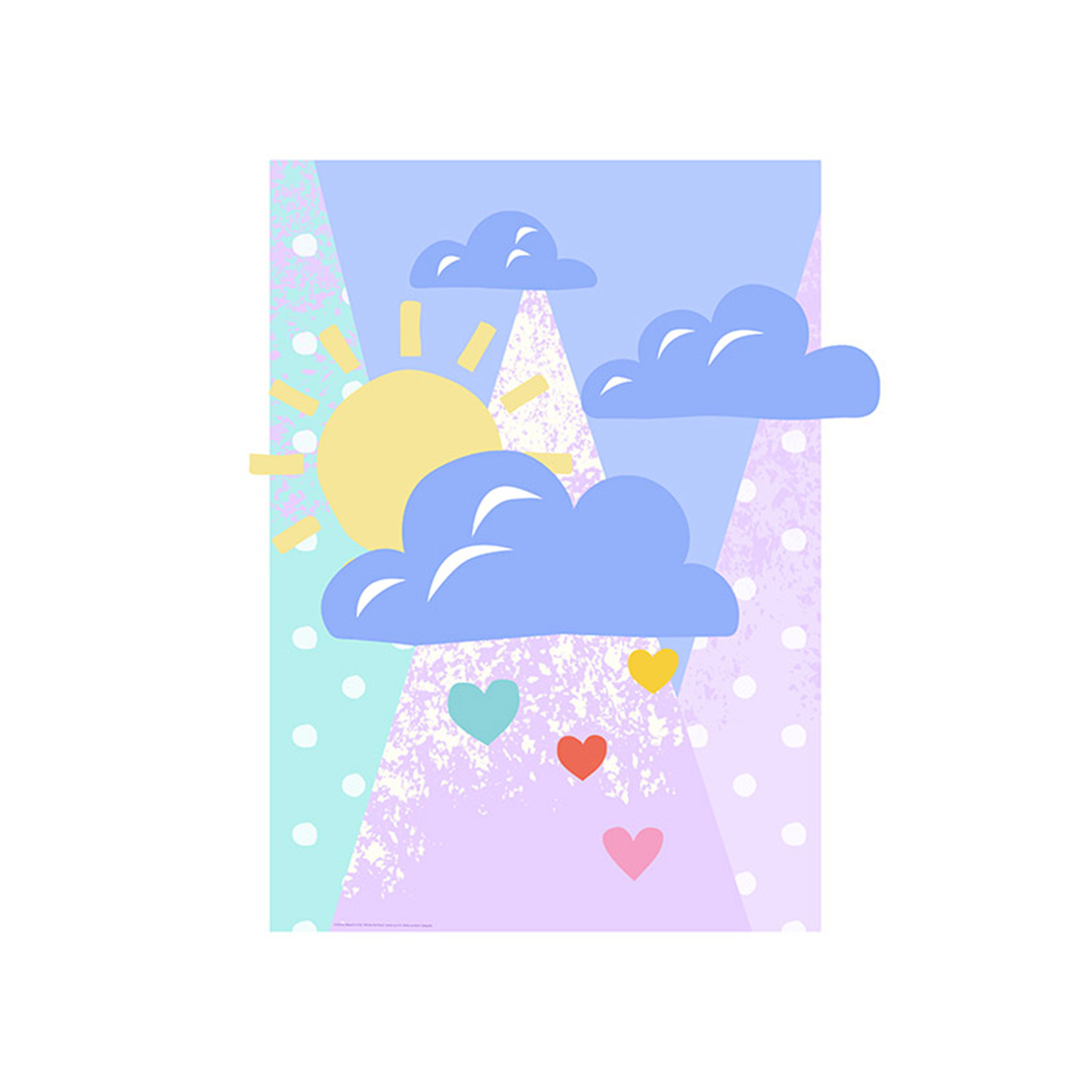 Wandbild WINNIE POOH CLOUDS - bunt - 50x70 cm