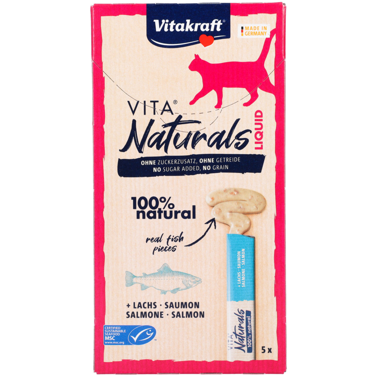 Vitakraft VitaNaturals Katzensnack Lachs Liquid MSC