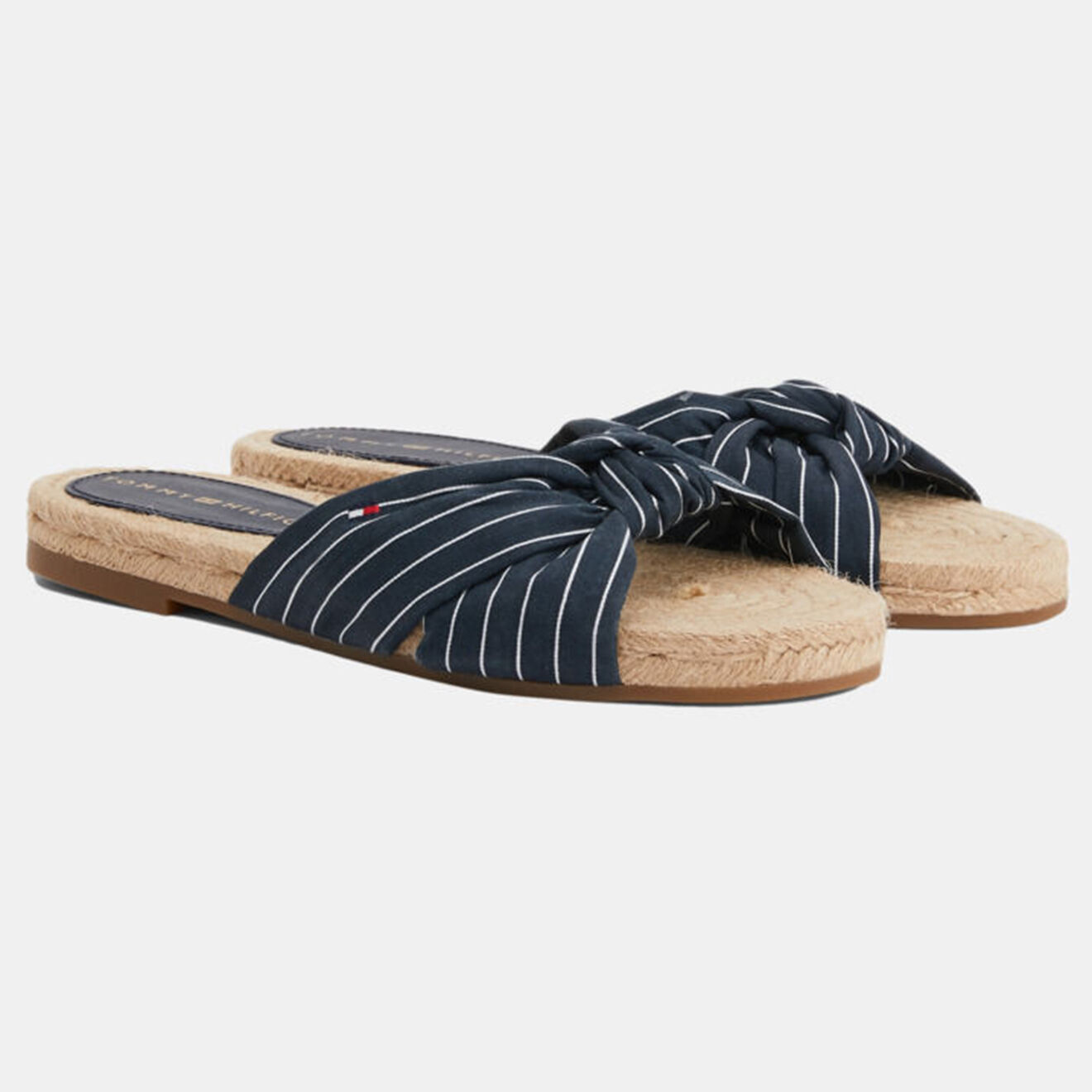Tommy Hilfiger Mules espadrilles rayées bleu marine