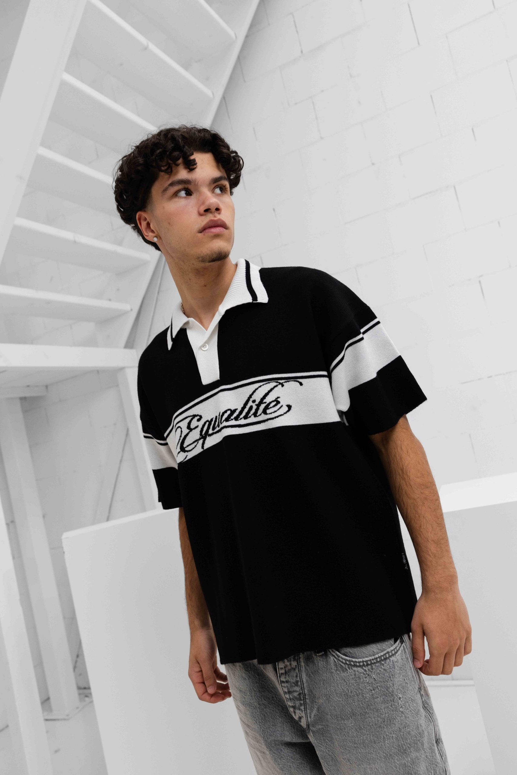 Equalité Jaden Knit Polo Heren Zwart