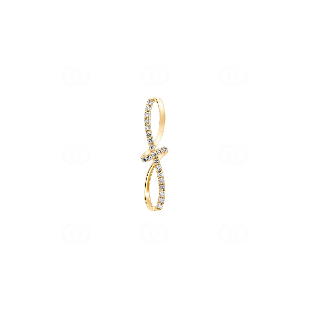 Anhänger 750/18 K Gelbgold mit Diamanten 0.09 ct H/si