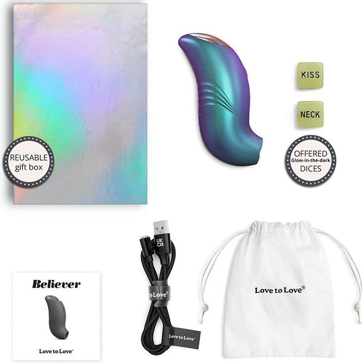 Love to Love - Believer - Luchtdruk Vibrator - Clitoris Vibrator - Turquoise