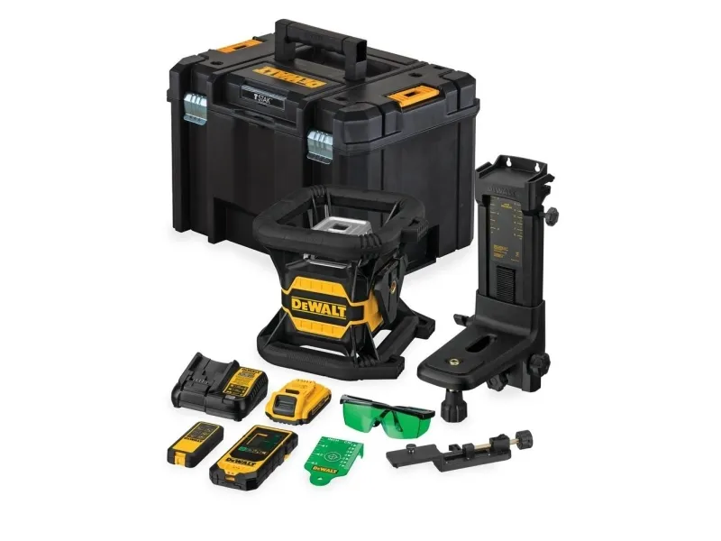 DeWALT DCE080D1GS-QW, Linje-/punktniveau, Sort, Gul, Batteri, 18 V, 2 At