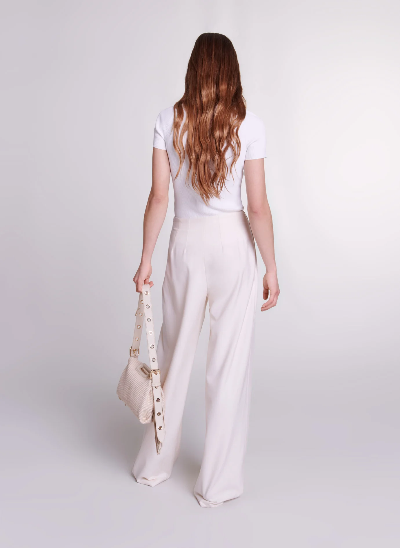 Top moulant en maille | Beige
