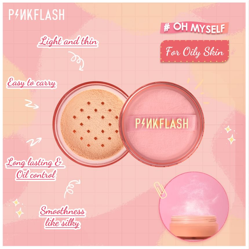 PINKFLASH - Olie-controller Transparante Losse Poeder - 3 Kleuren