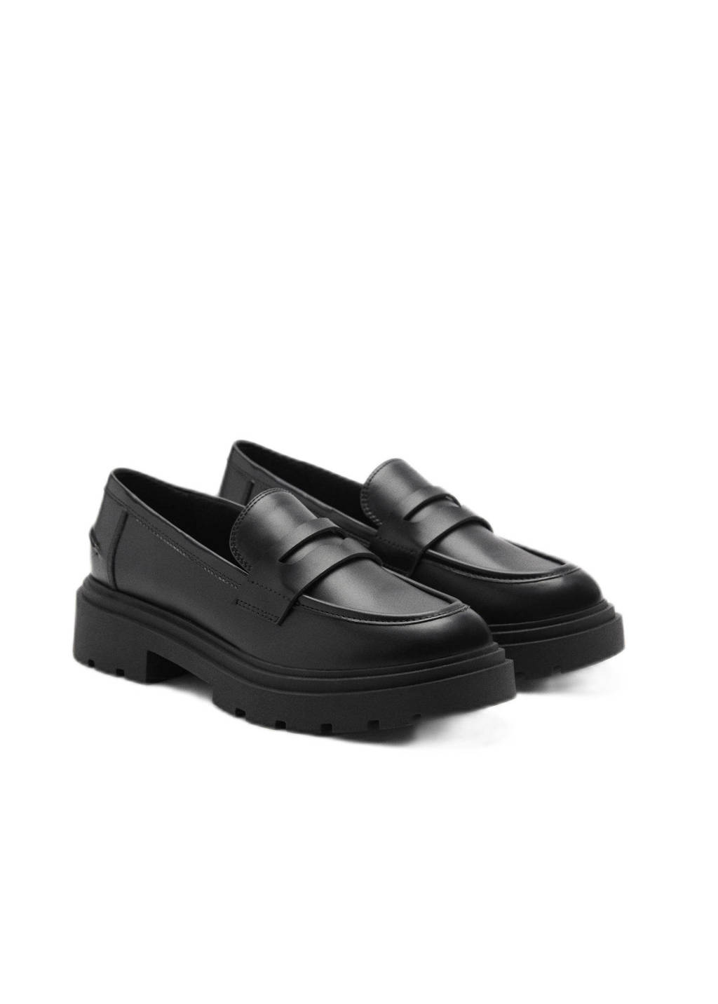 MANGO TEEN chunky loafers zwart