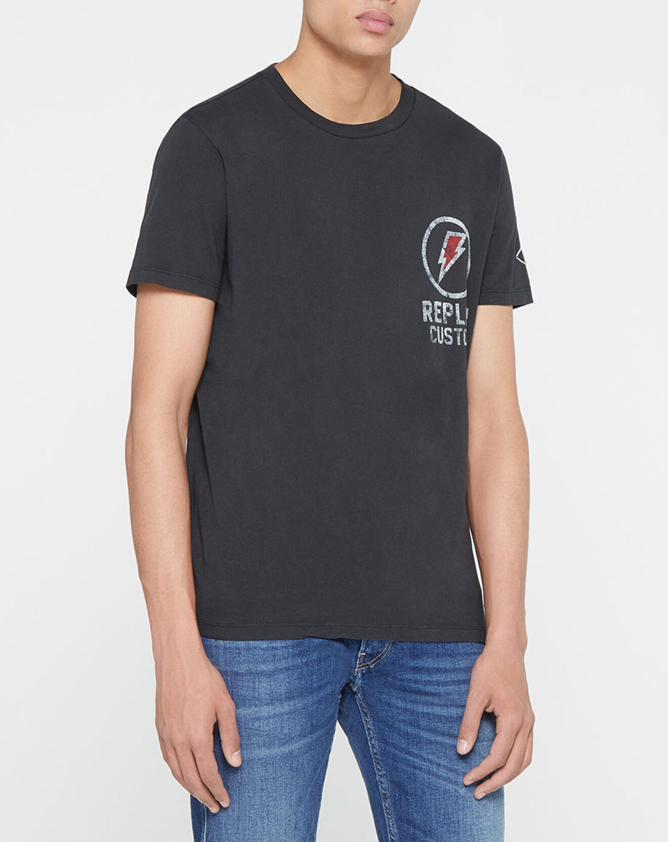 Replay T-Shirt storm custom noir