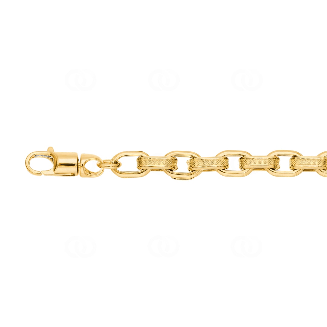 6.7mm Ankerarmband 750/18 K Gelbgold halbmassiv