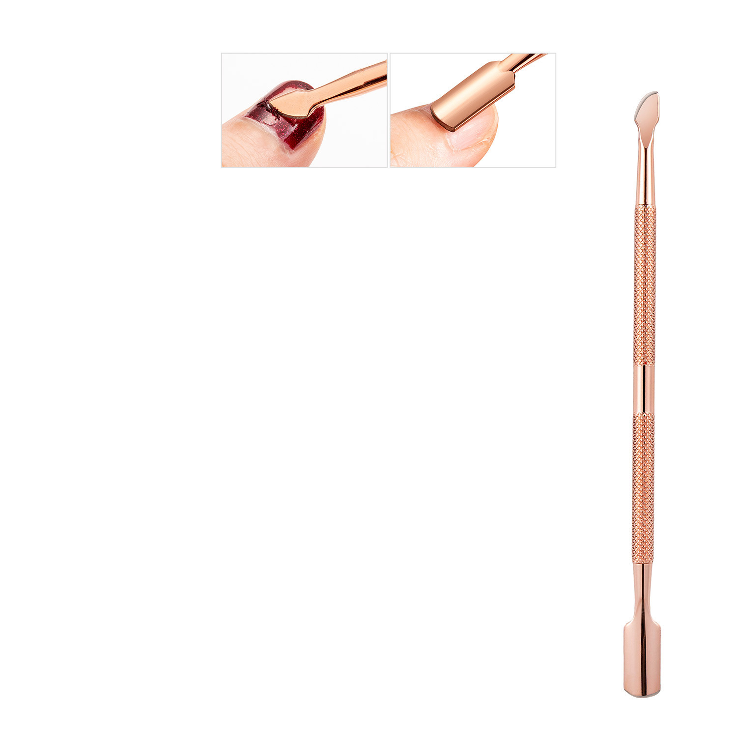 (4-tlg. Set) Pediküre Maniküre Finger Fuss Nagel Pflege-Set - Roségold