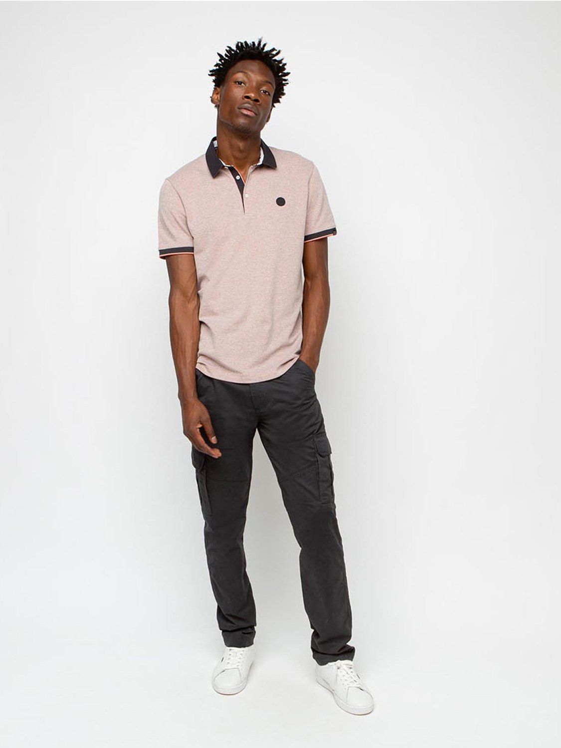 Polo Homme Coton Piqué Sienne