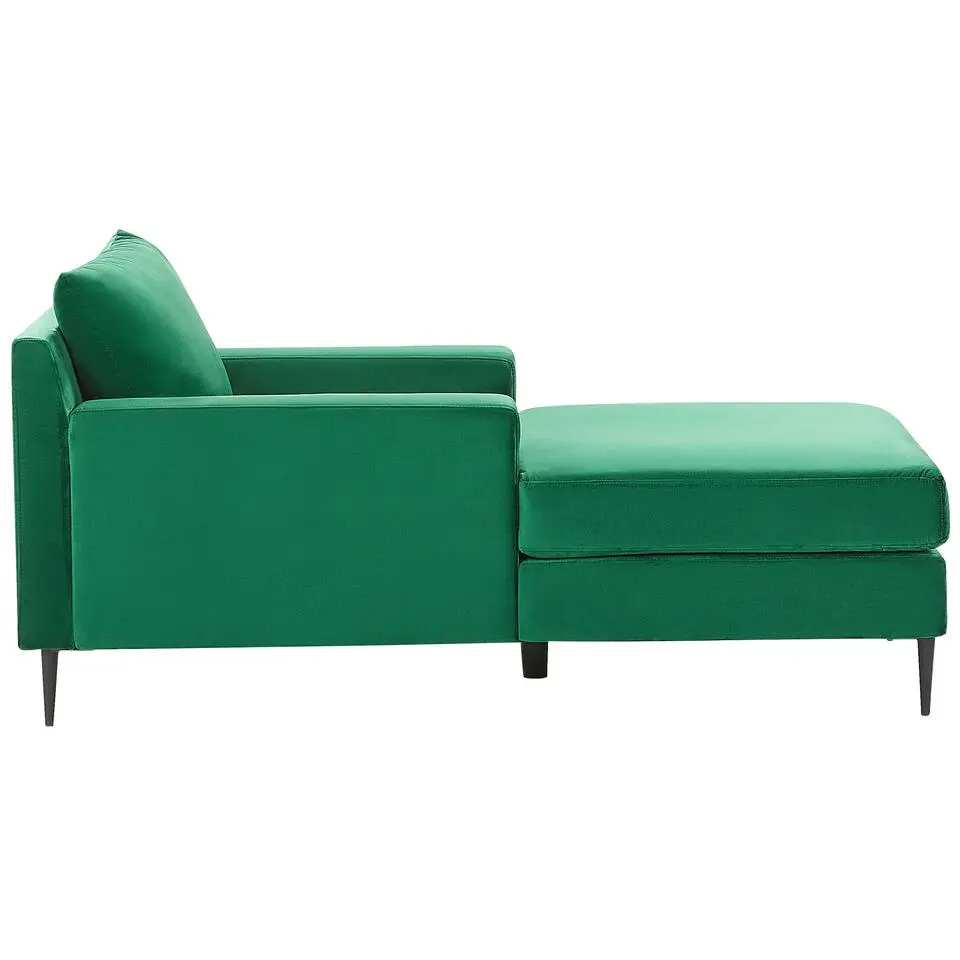 GUERET - Chaise longue - Groen - Symmetrisch - Fluweel