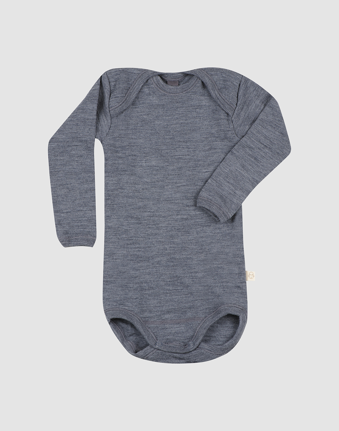 Romper met lange mouw van merinowol voor baby's
