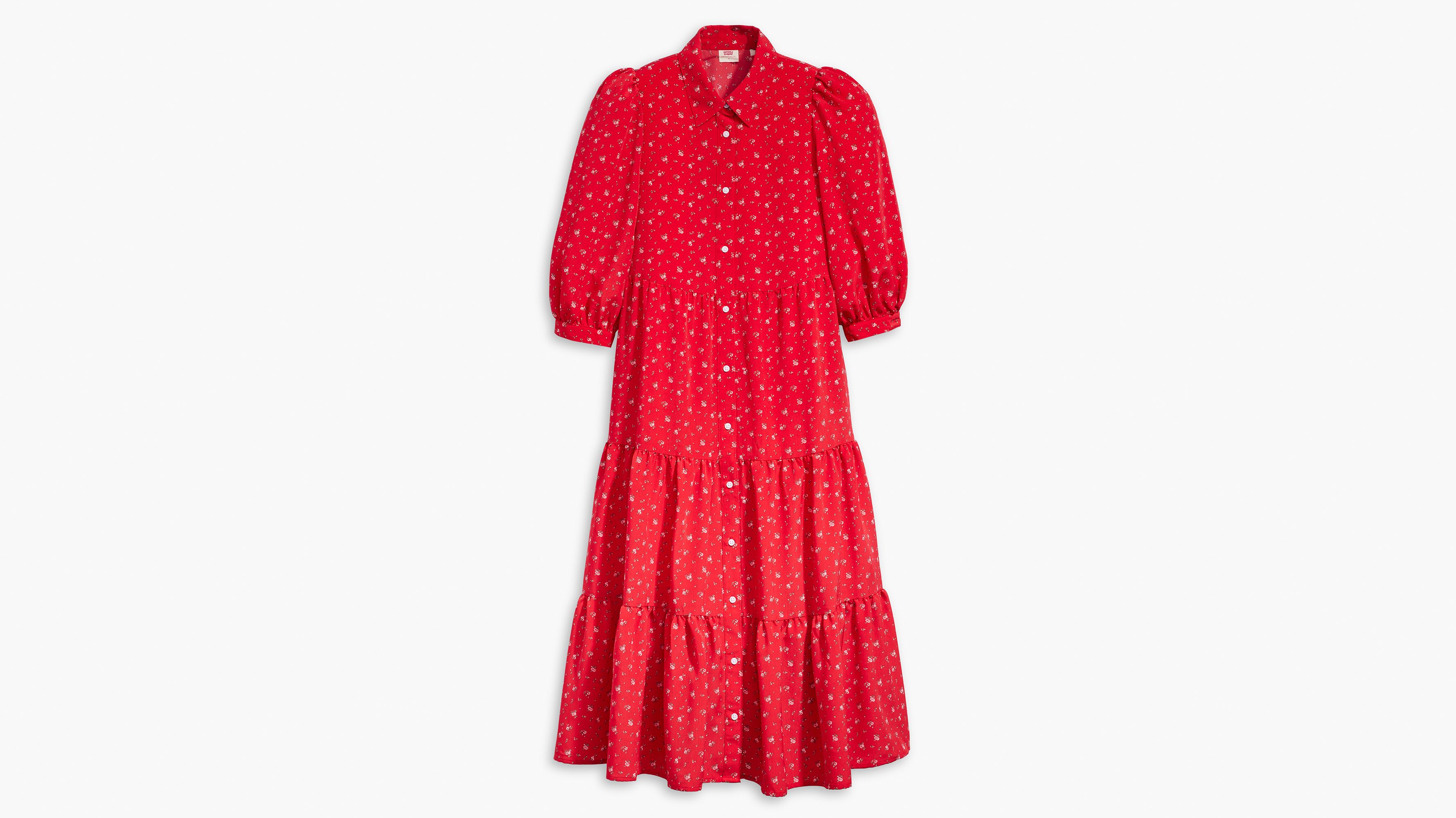 Robe Cynthia - Smaller Isabel Script Red - Rouge