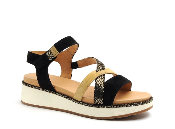 Fugitive nu pieds talons femme kiry noir