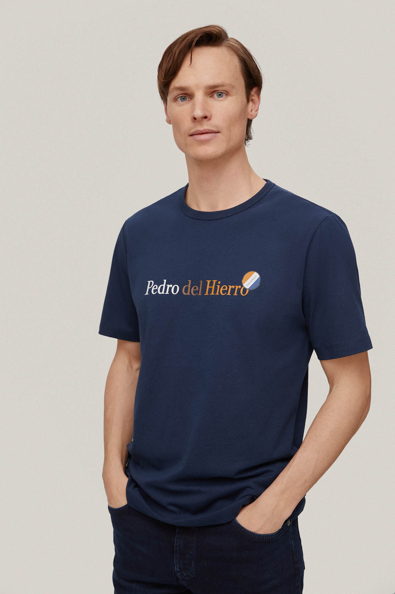 Camiseta com logo grande - Azul