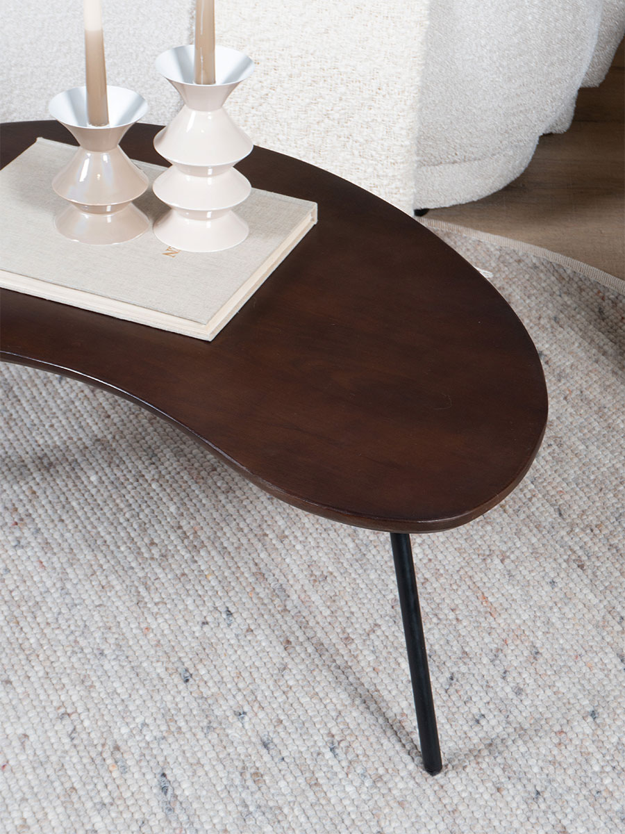 Vloerkleed Scott Donker Beige Rond ø160 cm