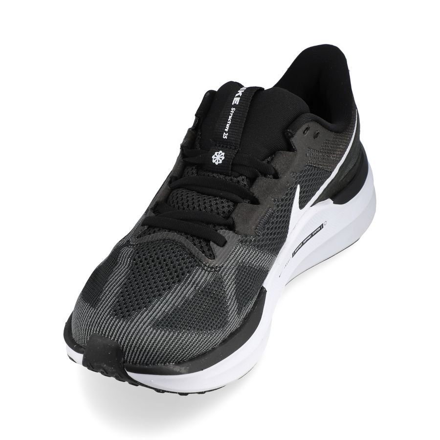 Nike Chaussures de Running Air Zoom Structure 25 - Noir/Blanc/Gris Femme