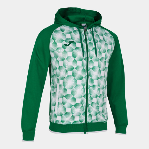 Jaqueta com capuz Joma Supernova III verde e branca