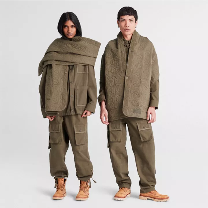 Surchemise Future73 Timberland x Edison Chen unisexe en vert foncé