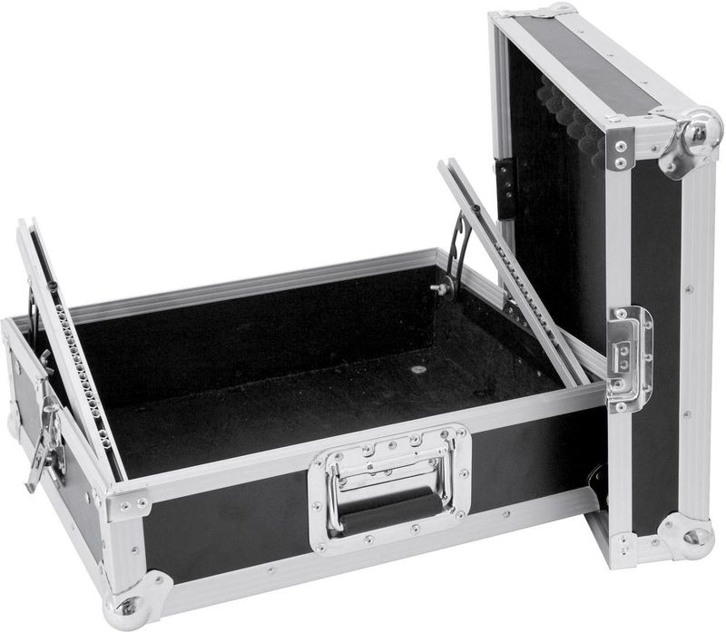 ROADINGER - Mixer-Case Profi - Flightcase - Zwart - Aluminium - 8HE