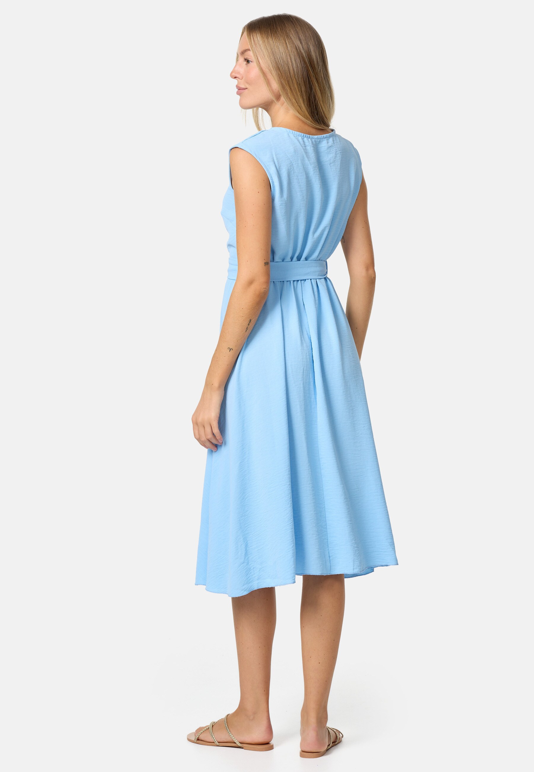 PM SELECTED Damen Ärmelloses Sommerkleid Dress mit Bindeband in Einheitsgröße PM26