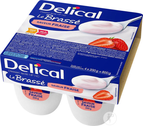 Delical Le Brassé HP/HC Saveur Fraise Pots 4x200g