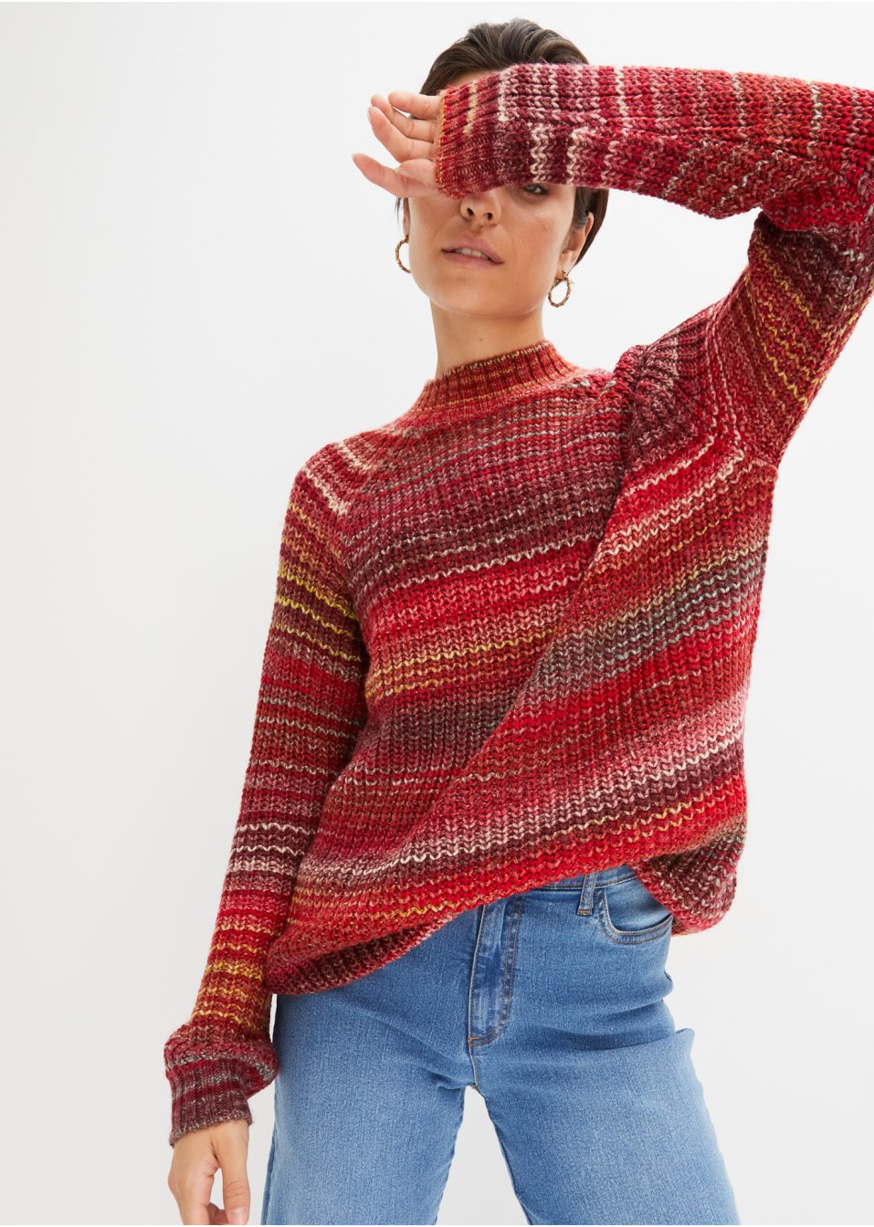 Pull avec effet chiné