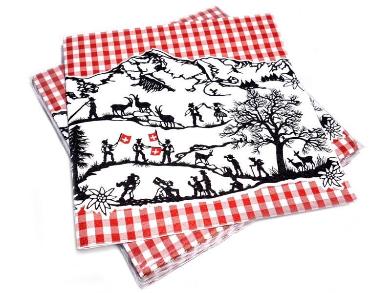 Trendform Papierservietten Swiss Vichy 33 cm x 33 cm, 20 St Servietten aus Papier