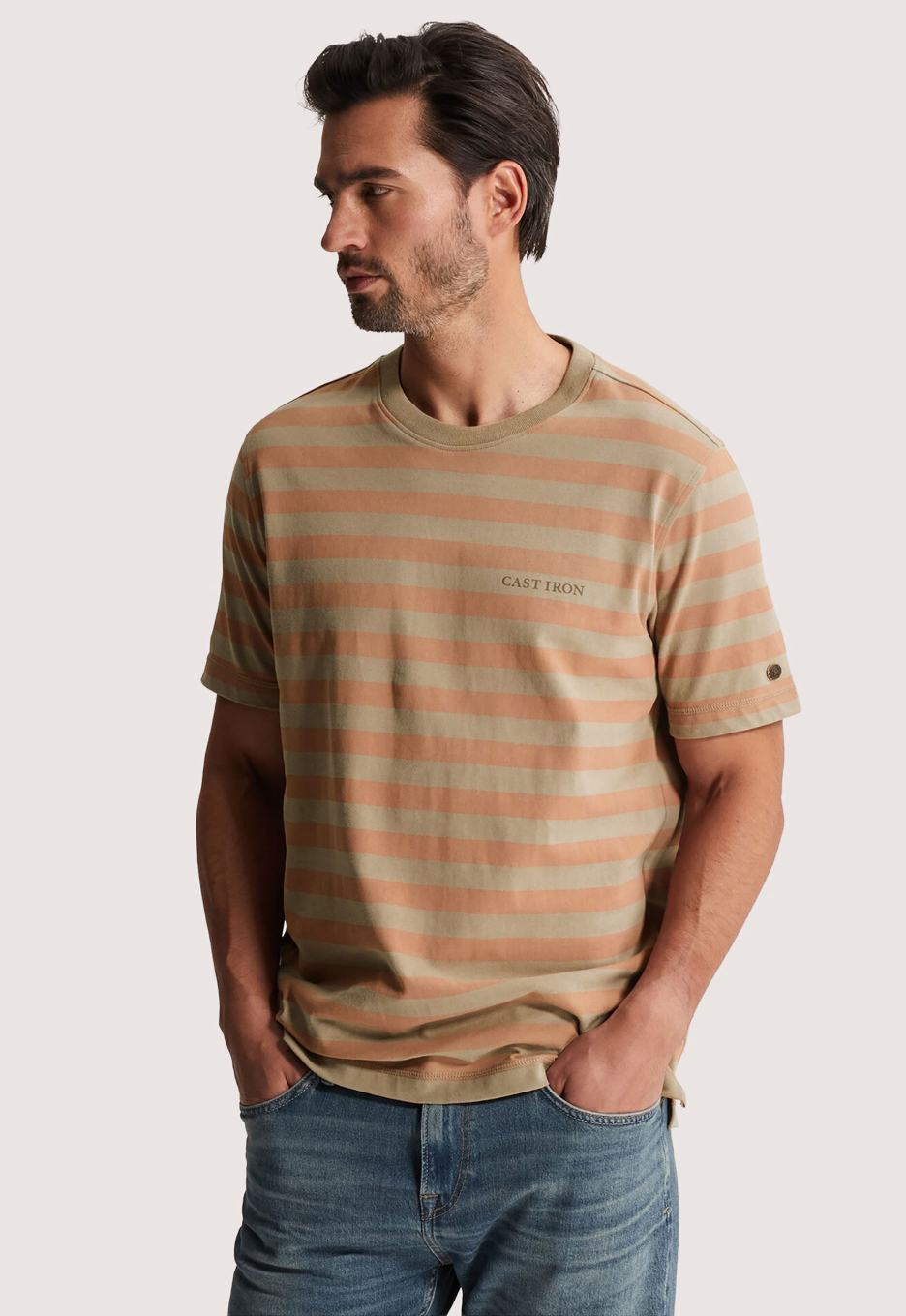 Cast Iron Streeppatroon T-shirt