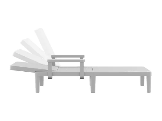 Chaise longue réglable en hauteur à 4 positions polypropylène