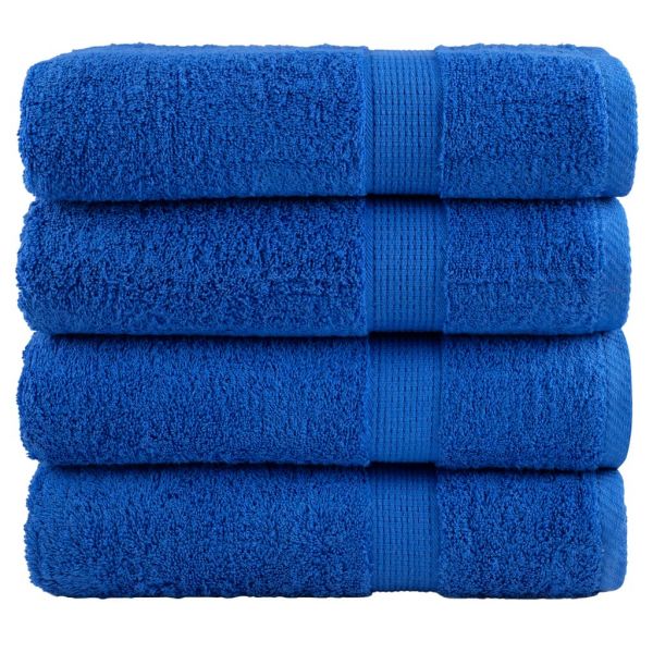 vidaXL Toalhas de Banho Premium Solund 4 Peças 70x140 cm 600 Gsm Azul - 4229390621