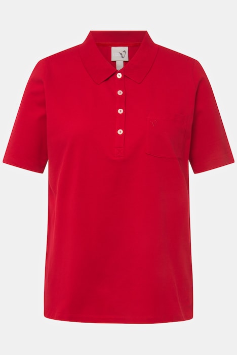 Poloshirt, Ajour-Rhomben, Polokragen, Halbarm