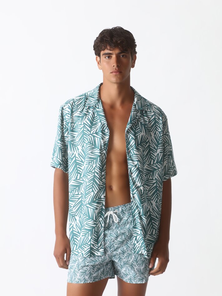 Maiô estampado - Cáqui escuro
