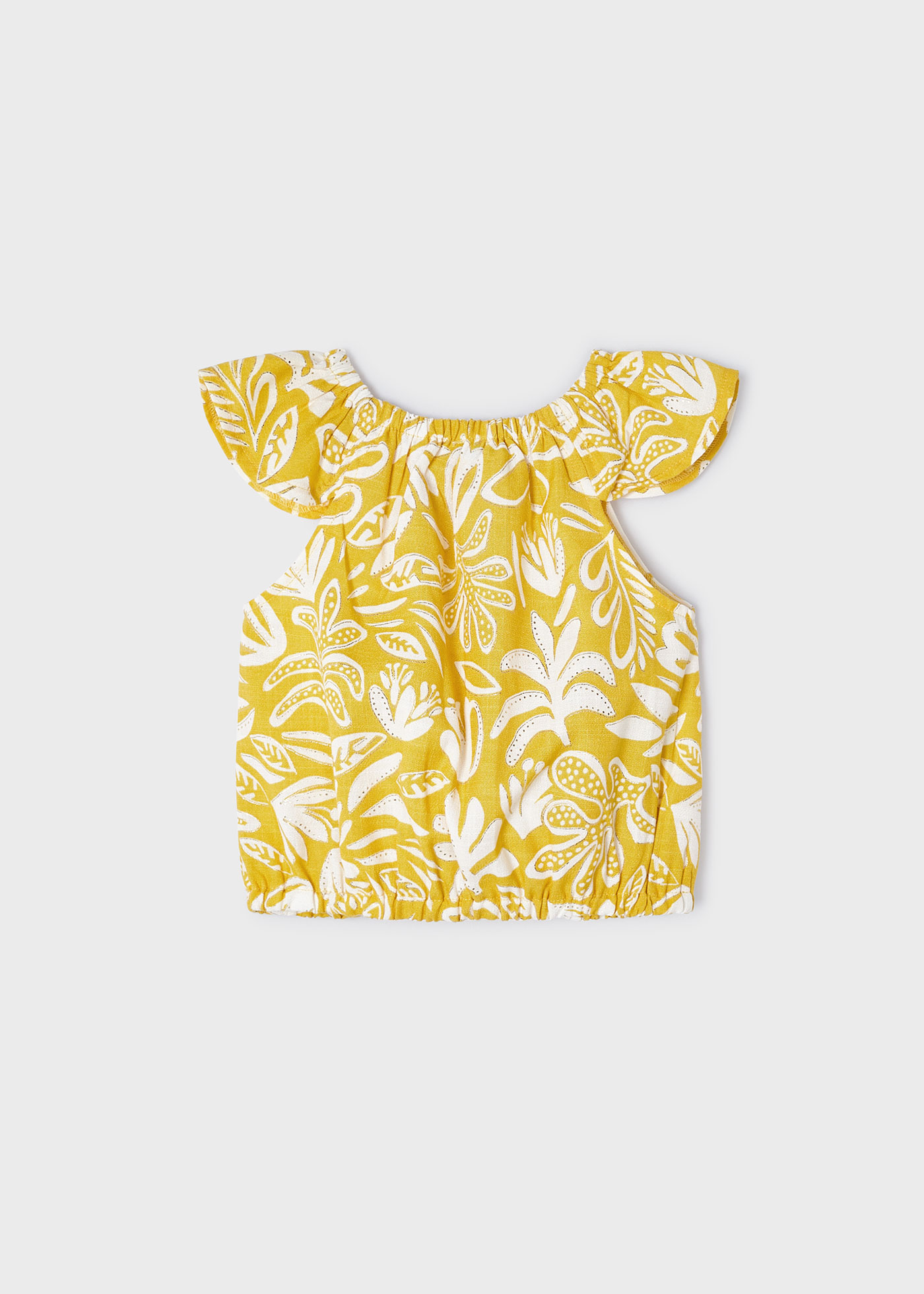 Top estampado Honey Girl com nó