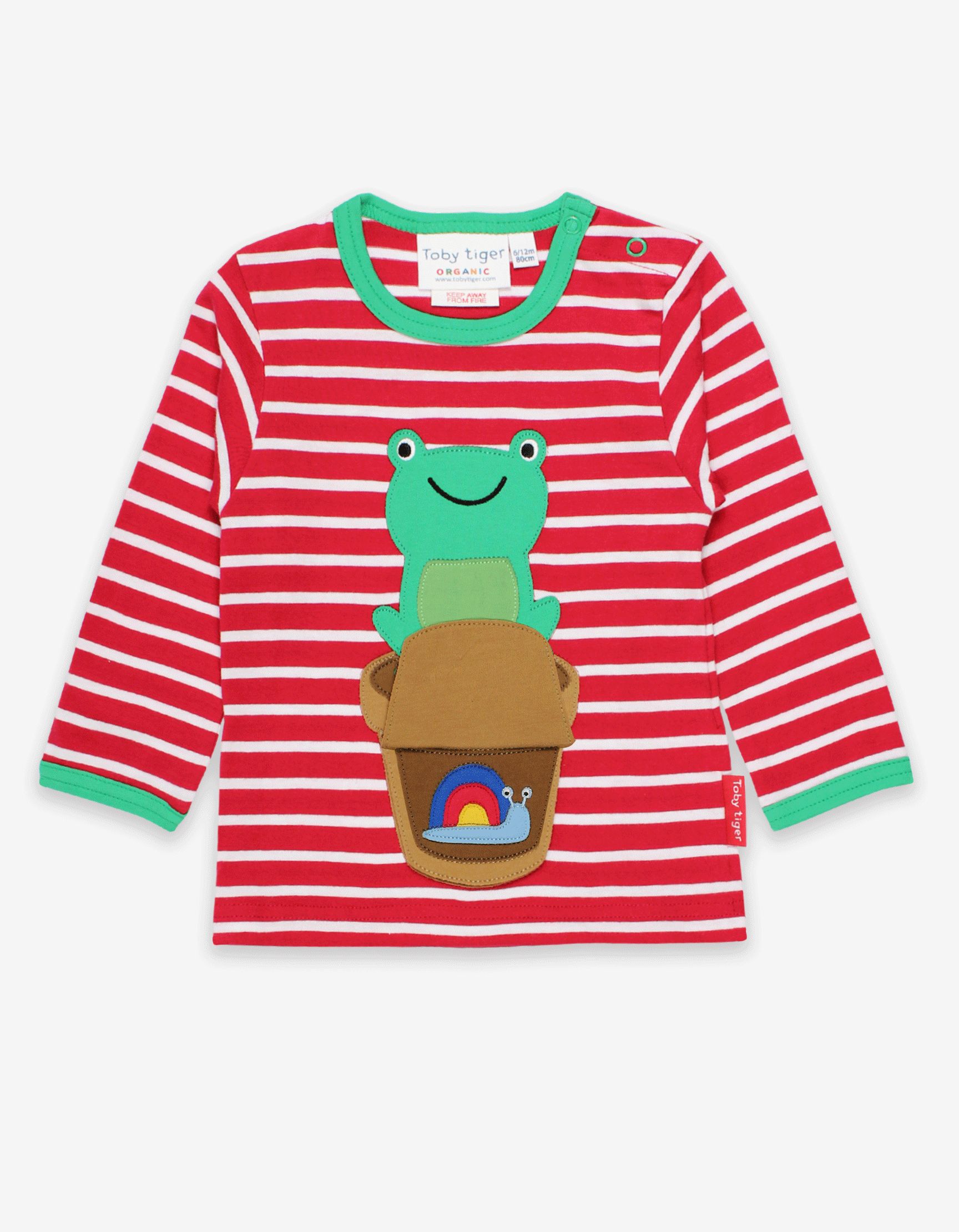 Toby Tiger Langarmshirt Frosch-Applikation