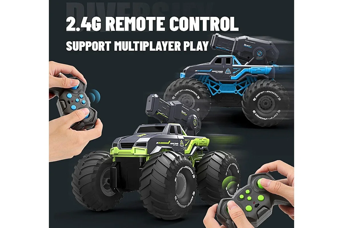 TEC-TOY - Water Shooting R/C car 2,4GHz, 7,4V 500mAh - Blue (534647)