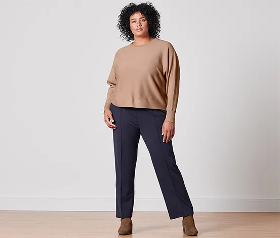 Feinstrick-Pullover, beige