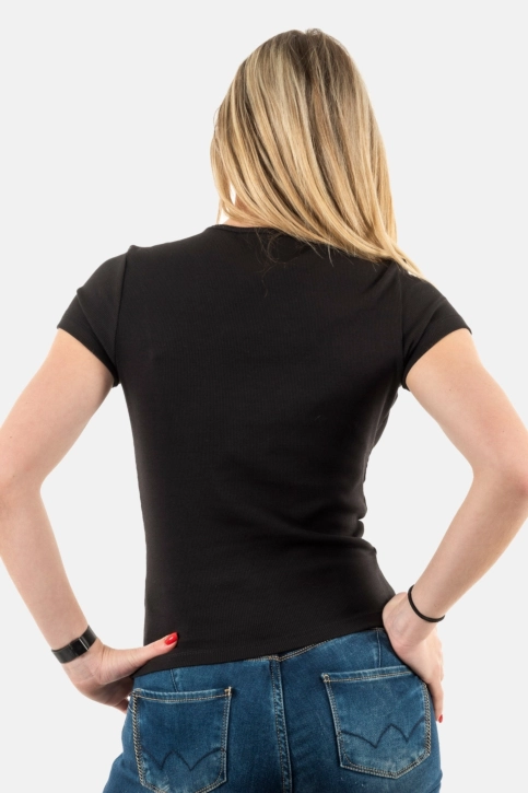 tee shirt tommy jeans dw0dw14876 bds black