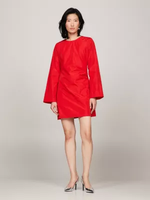 Vestido curto de tafetá festivo Tommy Hilfiger x