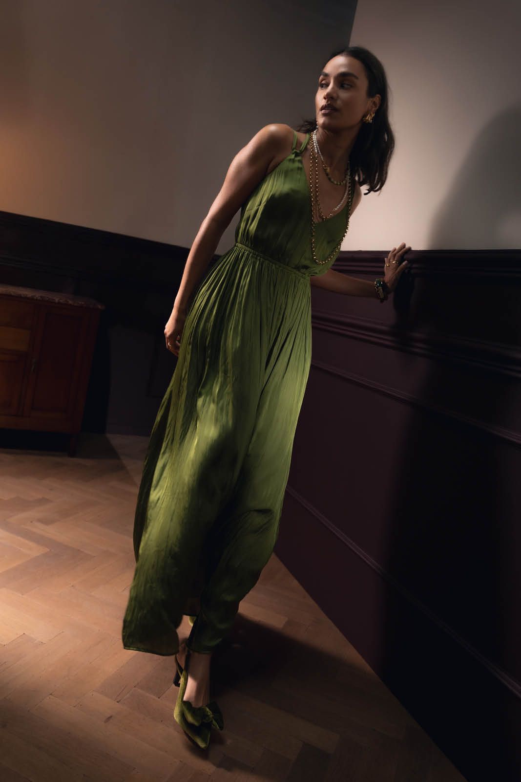 Groene maxi jurk