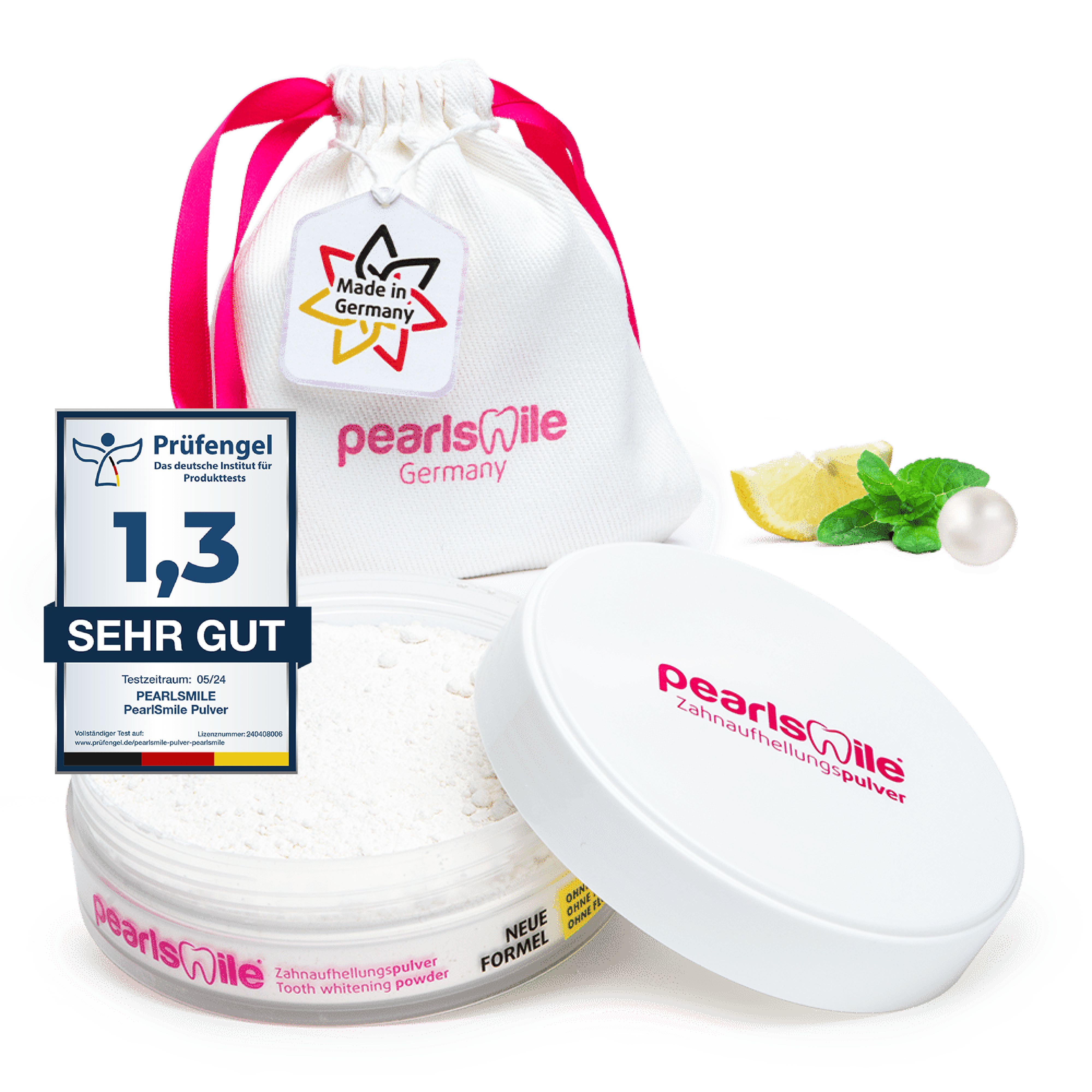 PearlSmile Zahnpulver ohne Fluorid