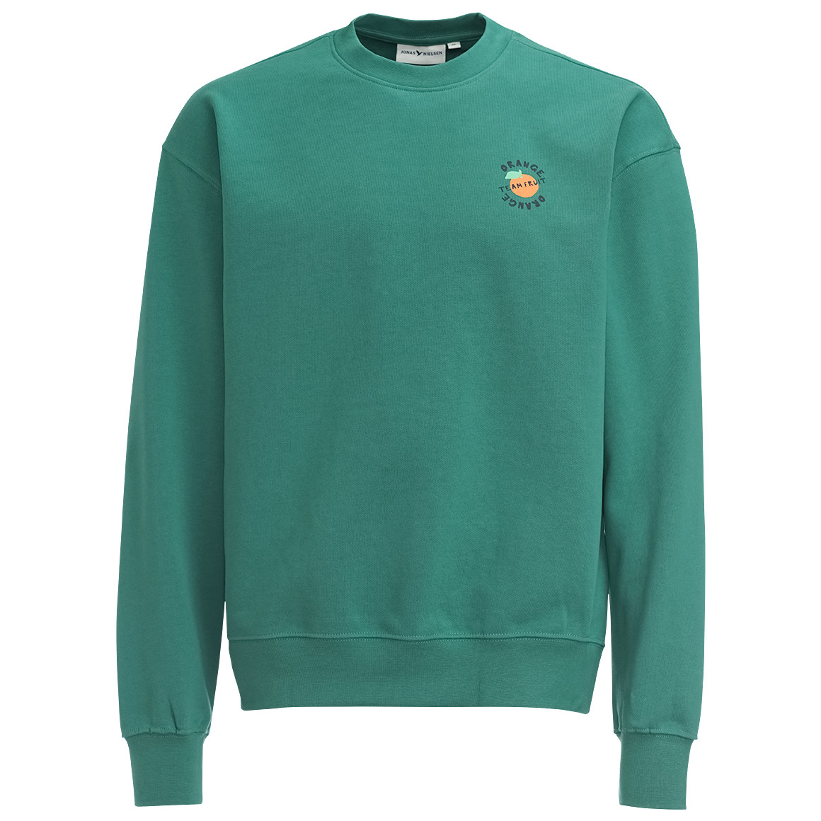Jonas Nielsen Herren Sweatshirt mit großem Rücken-Print dunkelgrün