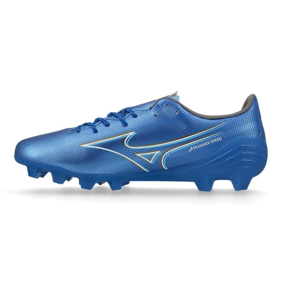 Mizuno Alpha Select FG/AG Mugen - Bleu/Blanc/Doré