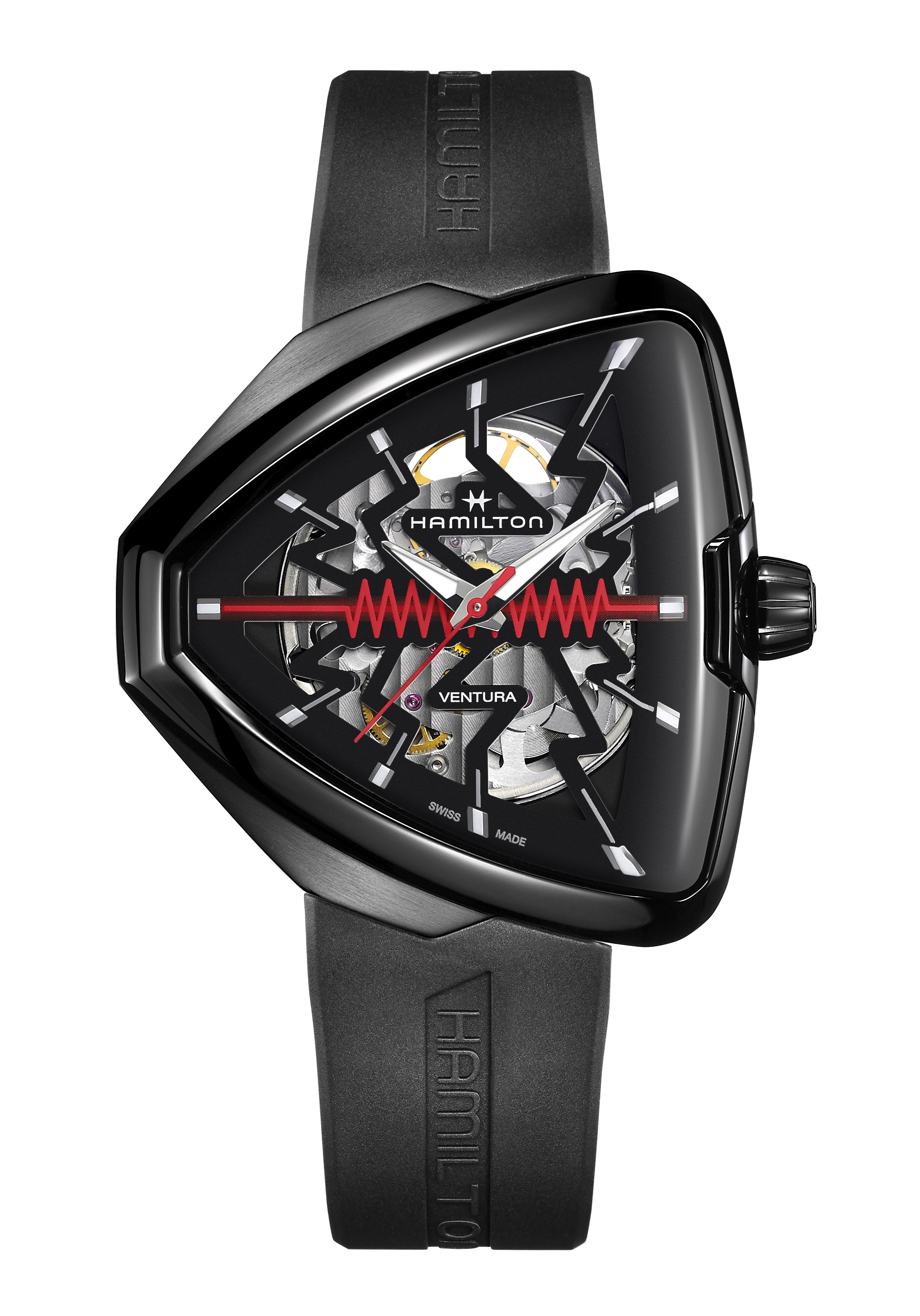 Hamilton Ventura Elvis80 Skeleton Herrenuhr Schwarz