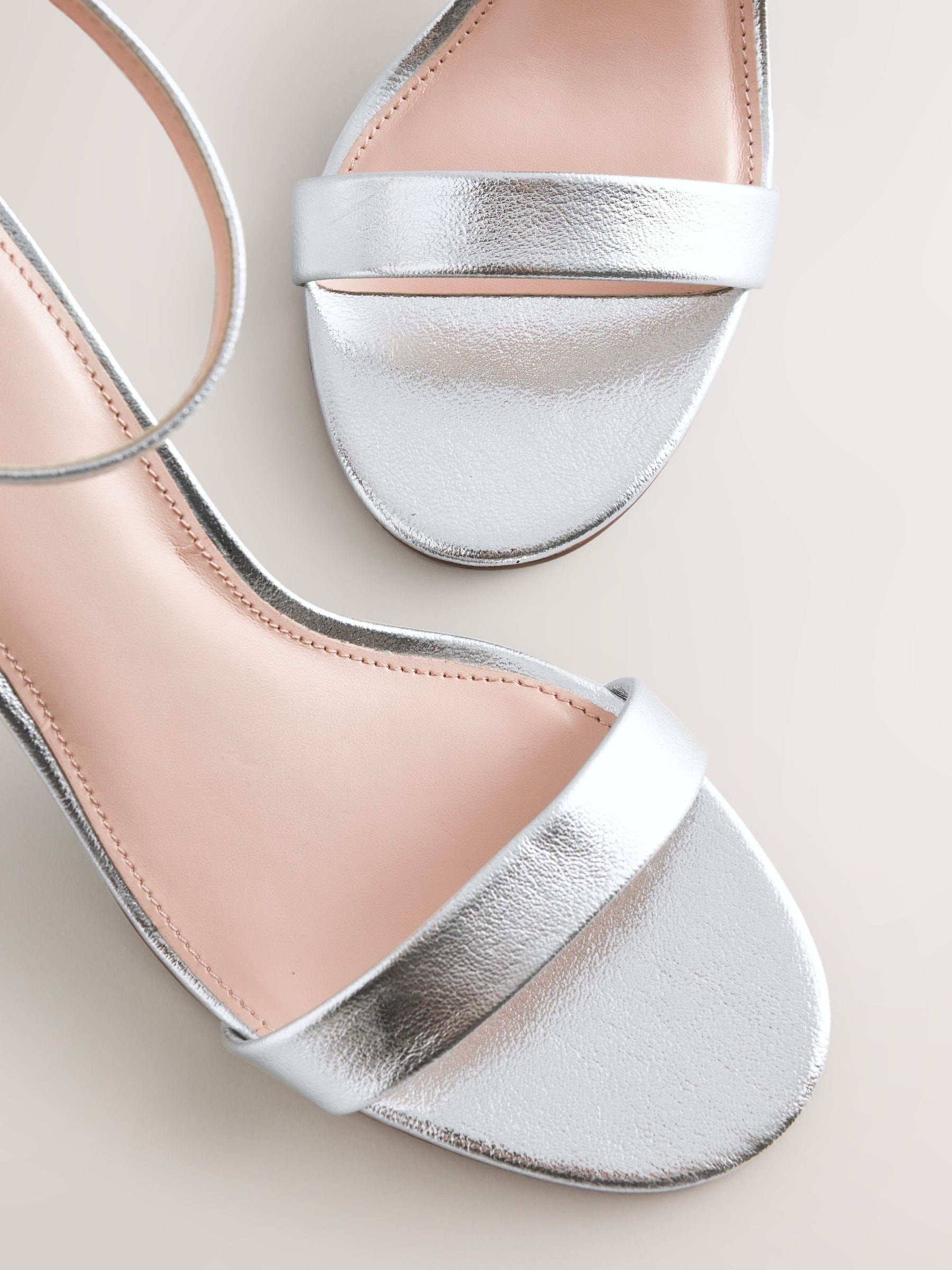 Zilver - Sandalen met blokhak
