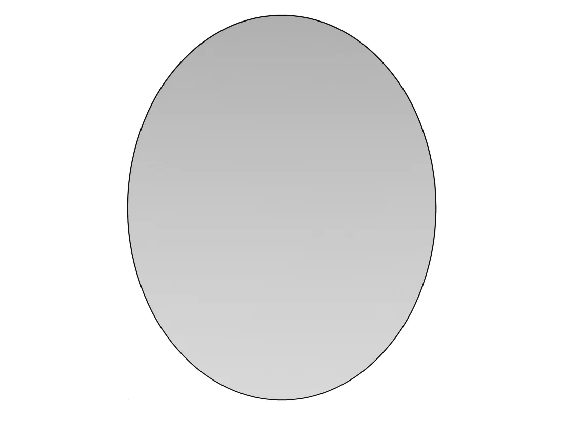 Armoire murale de salle de bain ovale avec miroir – Noir – RURI