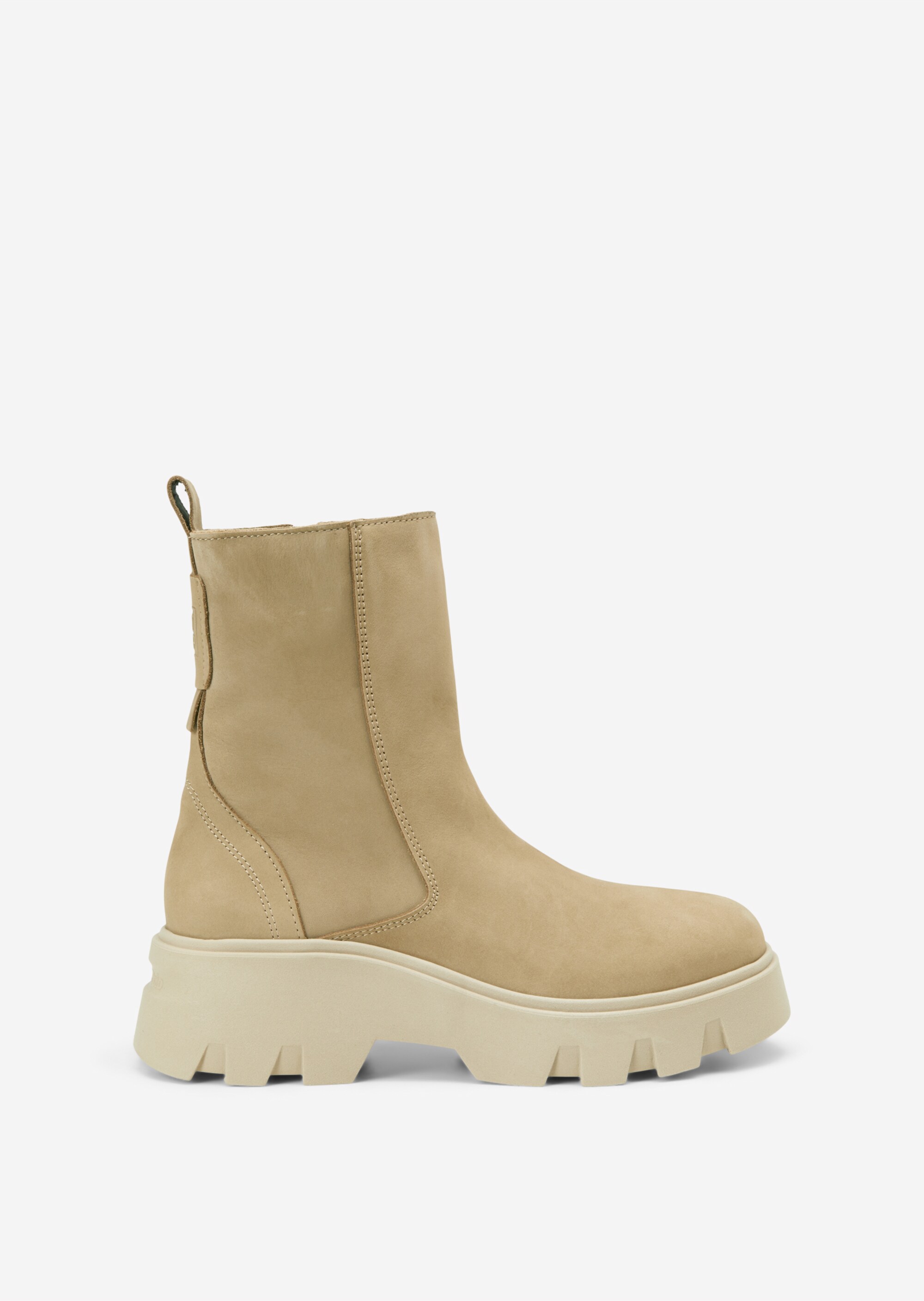 Zipper-Stiefel aus softem Nubukleder