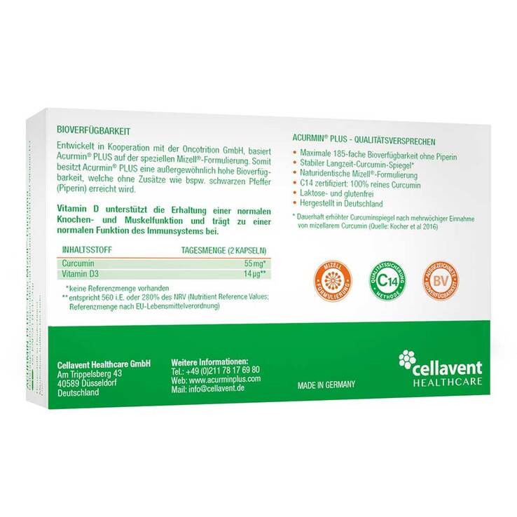 Acurmin Plus Das Mizell-Curcuma Weichkapseln , 2x360 St