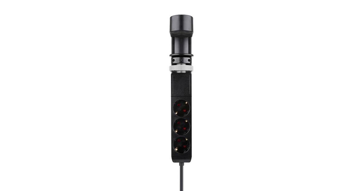NeomountsDS22-840BL6 Bureaucontactdoos met klem en USB-C en USB-A poorten - Quick-charge stekkerdoos  (Zwart)